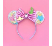 Mikcey Mouse Princess Headband Ears For Kids Rapunzel Hair Band Women Magic Hexagram Hair Accessories Girls Sequins Bow Headwear
