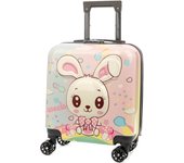 DAM Maleta trolley infantil en material ligero de ABS de alta resistencia. Cerradura numérica, 4 ruedas dobles giratorias 360°. 35x23x45 Cm.