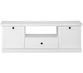Mueble TV Brandson, Agomerado de Melamina, Blanco, 139x49x41 cm