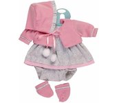 CONJUNTO BEBE TRAJE CON CHAQUETA ROSA 42 CM. DE BERBESA