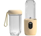 Licuadora portátil recargable por USB con motor de Alta velocdad, Vase para golpes de proteínas y Jugos.