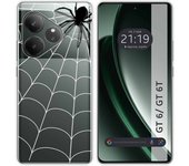 Tumundosmartphone Funda Silicona Transparente para Realme GT 6 / GT 6T 5G diseño Araña Dibujos