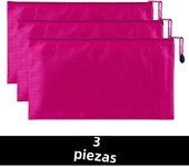8 Colors Black Grid Pencil Bag Zipper Pouch Bill File Bag Makeup Small Pencil Case Waterproof Office Supplies Travel Accessories