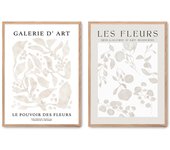 Set de 2 cuadros calidad premium con marco de madera - 30x40 cm o 50x70 cm - POSTER LAB