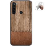 Tumundosmartphone Funda Gel Tpu para Xiaomi Redmi Note 8T diseño Madera 09 Dibujos