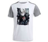 MERCHANDMANIA CAMISETA BICOLOR personaje videojuego chica mujer siniestra rpg tshirt