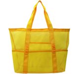 Women's Transparent Mesh Shopping Totes Fashion Light and Versatile Large-capacity Portable Handbag Beach Mesh Bag Shoulder Bag