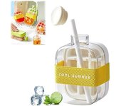 Cubitera 2 en 1 flexible sin contacto, para hacer hielo rápidamente, bandeja vertical con tapa para congelador (verde, 800 ml)