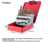Bits M35 HSS-CO 5% Cobalt Twist Drill Bit For Stainless Steel Wood Metal Drilling Set Metric Straight Shank Set With Metal Case