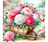 Cross Stitch Suit Pillow Rose Flower Embroidery Sets Mandala Sunflower Floral 11Ct Picture Printed Canvas Diy Kit Needlework