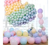 Arco de globos de 10 pulgadas para decoración de fiestas de cumpleaños, suministros para baby shower, ceremonias de boda, torre de globos (paquete de 200 globos macarrón)