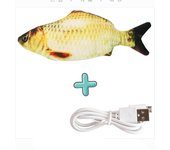 Juguete Interactivo para Gatos Flopping Fish de Peluche con Cola Realista Juguetes para Mascotas Divertidos y Interactivos