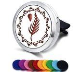 Refillable Car Air Freshener Smell Perfume Diffuser Clip Auto Vent Essential Oil Stainless Steel Locket Interior Accessories