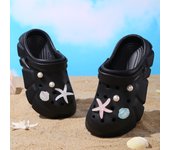 Starfish Seashell Clogs for Girls, Cute Shoes Accessories, Girls DIY Sandals Beach Decoration Outdoor Slippers