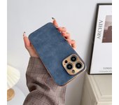 Leather Phone Case For Iphone 13 11 12 14 15 16 Pro Max Plus Electroplated Frame Lambskin Phone Shell For IPHON 14 15 16 Promax