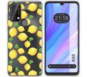 Funda Silicona Transparente para Blackview A50 diseño Limones Dibujos
