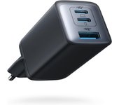 Cargador USB C 735 (Nano II 65W), 3 puertos, PPS, para MacBook Pro/Air, iPad Pro, iPhone 16/16 Plus/16 Pro Max/15/14/13/12/11, Galaxy S23/S22, Note20 , Píxel, Apple Watch, etc.