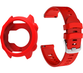 Case+Strap Compatible for Garmin Forerunner 245/ 245 Music, 20mm Silicone Replacement Bands and Soft Silicone Protective Case