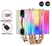 6 Heatpipes CPU Air Cooler 4PIN PWM CPU Fan For Intel LGA 1150 1151 1156 1366 1200 1700 X79 X99 2011 AMD AM3 AM4 AM5