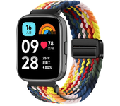 Braided Nylon Solo Loop Strap for Redmi Watch 3 Active Maganetic Buckle Nylon Band for Xiaomi Redmi Watch 3 Lite Weave Wristband