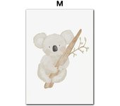 Cute Boho Animal Bear Hedgehog Koala Bee Rabbit Nursery Wall Art Canvas Painting Poster And Prints Pictures Baby Kids Room Decor
