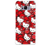 Funda original compatible con Samsung Galaxy S8 - Hello Kitty Lazos Rojos y Topos