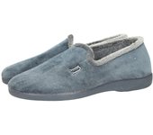 Zapatillas Casa marca NORTEÑAS para hombre en color gris. Zapatillas cerradas para hombres en color gris. Modelo cerrado de invierno para hombres, hechas en España por Norteñas