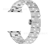 Para Garmin Venu 3 banda de reloj aleación metal Diamantes con piedras falsas decoración Correa con cierre mariposa