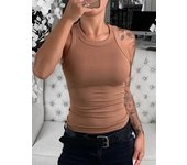 Women Solid Round Neck Ribbed Tank Top Camisole Women Summer Basic Elastic Tank Top O Neck Solid Tank Top