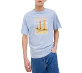 JJPORTO TEE SS CREW NECK Chambray Blue