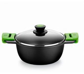 CACEROLA ALTA BRA PRIOR 20 CM / CON TAPA CRISTAL / 3 LITROS / ALUMINIO / INDUCCIÓN