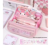 Cute Kuromi Pencil Case Sanrio Stationery for Junior High School Girls New Primary School Students Large Capacity High Appearanc