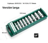 Hex Socket Wrench Head Set For Ratchet 1/4 3/8 1/2 Short Long Socket Deep Nut Driver Sleeve Spanner End Ratchet Tool With Holder