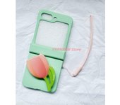 Korean Fresh Portable Rope Tulip Stand Holder Candy Color Case for for Samsung Galaxy Z Flip 5 Z Flip5 Zflip5 Flip5 Zflip5 Cover
