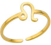 Anillo simple de acero inoxidable con símbolo de doce constelaciones, anillo de piedra de nacimiento, anillo abierto, anillo para el meñique.