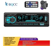 BQCC Car Radio MP3 Multimedia Player Bluetooth AUX TF Card USB Support Phone Charging FM Radio Audio EQ Stereo Universal 1DIN