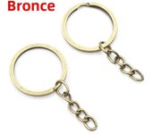 20 pcs/lot Key Ring Chain 6 Colors Plated 50mm Long Round Split Keychain Keyrings Wholesale