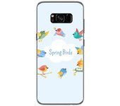 Tumundosmartphone Funda Gel Tpu para Samsung Galaxy S8 Diseño Spring Birds Dibujos