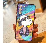 Anime Snoopy Dog For Samsung S24 S23 S22 S21 Ultra S20 FE S10 Plus Lite 4G 5G Frosted Translucent Phone Case