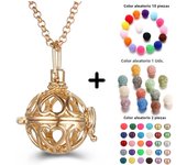 Mexico Style Tree Of Life Angel Necklace 16MM Music Ball Vintage Pregnancy Necklace Aroma Essential Oil Diffuser Locket Pendant