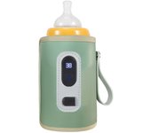 Calentador de Agua y leche USB para cochecito de viaje, Bolsa aislada, Pantalla Digital, ventilador de biberones para Lactancia de Bebe para Exterior, invierno-Rosa