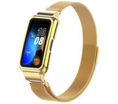 Milanese Suitable for Huawei Band 7 & 8, Milanese magnetic strap, leather strap, metal case for Huawei Band 87 replacement strap