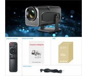 Salange HY320 Mini Projector 720P Freestyle for SAMSUNG XiaoMi Android iPhone WIFI BT5.0 Cinema Portable 4K Via HD with Handbag