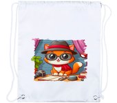 3 MOCHILAS DE CUERDAS gato periodista profesion reportero periodico playa piscina picnic excursion personalizada