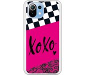 Funda compatible con Xiaomi Mi 11 Lite - Diseño Xoxo fondo rosa
