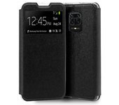 Tumundosmartphone Funda Libro Soporte con Ventana para Xiaomi Redmi Note 9S / Note 9 Pro Color Negra