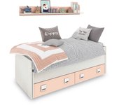 Habitdesign -Cama doble juvenil con estante Kenia