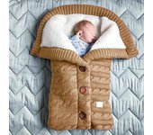 Saco de dormir de DOT Gruesto para Bebe, forro de Cachemira de Imitación Infantil, envoltura para Nuevo Nasido, Manta Para cochecito de niño