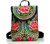 New National Embroidery Women Shopping Cover Backpacks!Nice Floral Embroidered Lady Bohemian Backrack Top-sale Canvas Backpack
