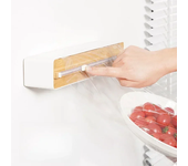 Wall Cling Film Dispenser Wrap Cutter Aluminum Film Foil Dispenser Wall Magnetic Stretch Roll Paper Shelf Kitchen Storage Tool